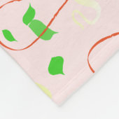 Whimsical hart en blad ontwerp fleece deken (Hoek)