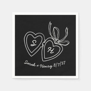 Whimsical Hart Hanger Doodle Schets Modern MAAKBAA Servet