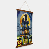 Whimsical Haunted House: 26" x 36" paneel Hangend Wandkleed (Gebogen)