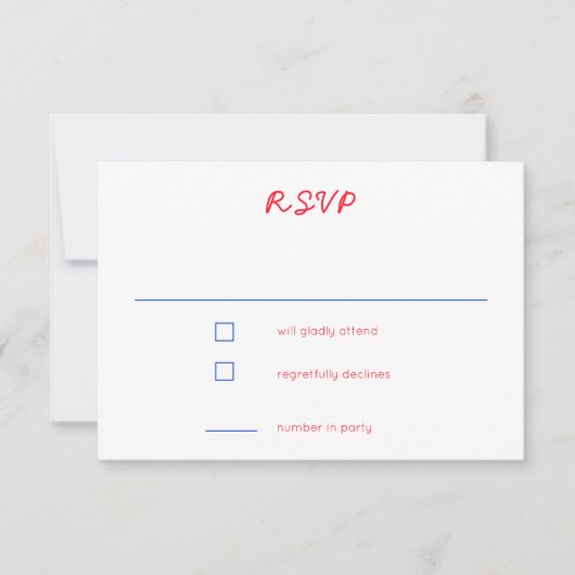 Whimsical Heart Locket Doodle Sketch CUSTOM RSVP Kaartje (Voorkant)