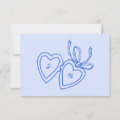 Whimsical Heart Locket Doodle Sketch CUSTOM RSVP Kaartje (Achterkant)