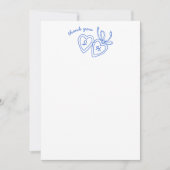 Whimsical Heart Locket Doodle Sketch Modern CUSTOM Bedankkaart (Voorkant)
