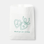 Whimsical Heart Locket Doodle Sketch Modern CUSTOM Bedankzakje (Voorkant)