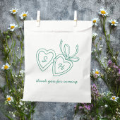 Whimsical Heart Locket Doodle Sketch Modern CUSTOM Bedankzakje