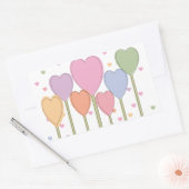 Whimsical Heart Lollipops Rechthoekige Sticker (Envelop)