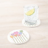 Whimsical Heart Lollipops Zandsteen Onderzetter (Zijkant)