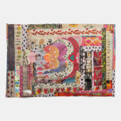 Whimsical Heart Paper Art Keukenhanddoek (Horizontaal)