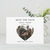 Whimsical Heart Save The Date Photo (Staand voorkant)
