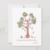 Whimsical Heart Tree Happy Valentine Day