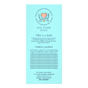Whimsical Heart & Wings Doula of Kraamzorg Dienste Reclamekaart