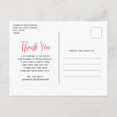 Whimsical Hearts and Love Letters Bedankt Briefkaart (Achterkant)