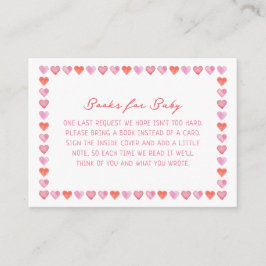 Whimsical Hearts Baby Shower Books for Baby Informatiekaartje
