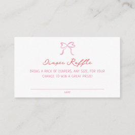 Whimsical Hearts Baby Shower Diaper Raffle Informatiekaartje