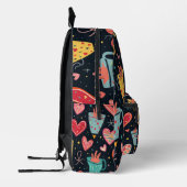 Whimsical Hearts en Coffee Cups Patroon Bedrukte Rugzak (Links)