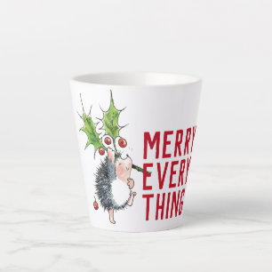 Whimsical Hedégel Merry Alles Kerstmis Latte Mok