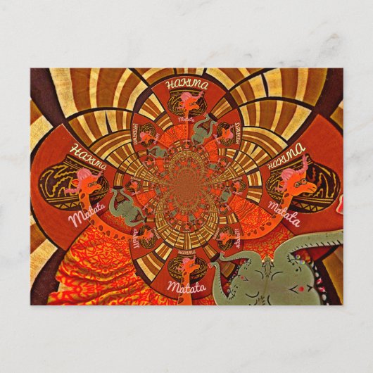 Whimsical Heights: Mooie Grappige Giraffe Afrikaan Briefkaart (Voorkant)