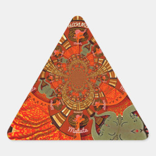 Whimsical Heights: Mooie Grappige Giraffe Afrikaan Driehoek Sticker