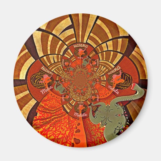 Whimsical Heights: Mooie Grappige Giraffe Afrikaan Magneet (Voorkant)