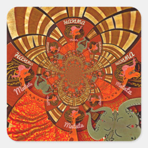 Whimsical Heights: Mooie Grappige Giraffe Afrikaan Vierkante Sticker