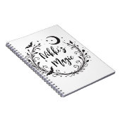 Whimsical Hekserige Wiccan Kruidenmagie Halloween Notitieboek (Rechterzijde)