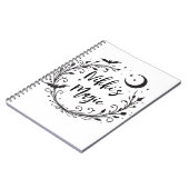 Whimsical Hekserige Wiccan Kruidenmagie Halloween Notitieboek (Linkerzijde)
