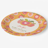 Whimsical Herfst Apple Theme Baby shower Sinaasapp Papieren Bordje (Gekanteld)
