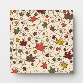 Whimsical Herfst Curly Maple Leaf Pattern Fotoplaat