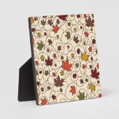 Whimsical Herfst Curly Maple Leaf Pattern Fotoplaat (Voorkant)