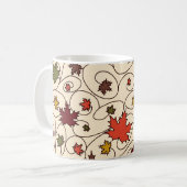 Whimsical Herfst Curly Maple Leaf Pattern Koffiemok (Voorkant links)