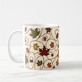 Whimsical Herfst Curly Maple Leaf Pattern Koffiemok (Links)
