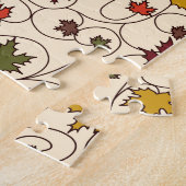 Whimsical Herfst Curly Maple Leaf Pattern Legpuzzel (Zijkant)