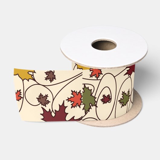 Whimsical Herfst Curly Maple Leaf Pattern Lint (Spoel)
