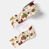 Whimsical Herfst Curly Maple Leaf Pattern Lint (Achterkant)