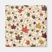 Whimsical Herfst Curly Maple Leaf Pattern Magneet (Voorkant)