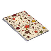 Whimsical Herfst Curly Maple Leaf Pattern Notitieboek (Rechterzijde)