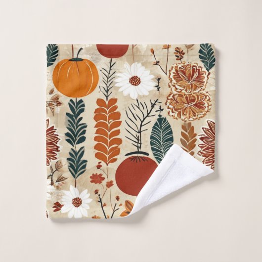 Whimsical Herfst Design Bad Handdoek (Wasdoekje)