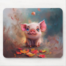 Whimsical Herfst Piglet Muismat
