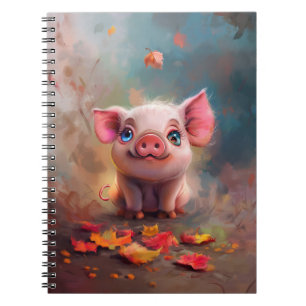 Whimsical Herfst Piglet Notitieboek