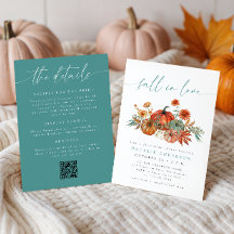 Whimsical Herfst Pompoen All-in-One Bruiloftsborre