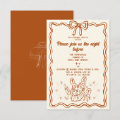 Whimsical Herfst repetitie Dinner Invitation · Ret Kaart (Voorkant / Achterkant)