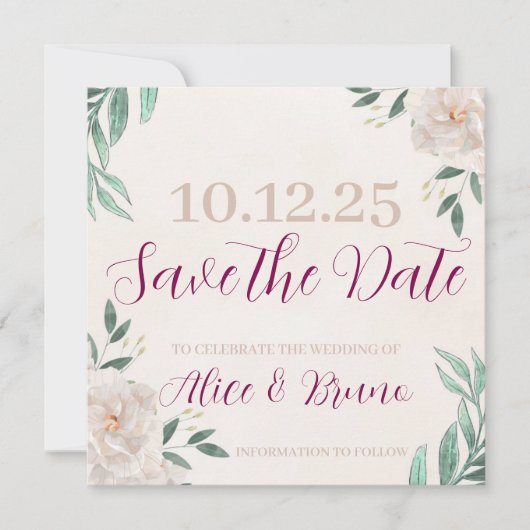 Whimsical Herfst Save the Date Kaarten (Voorkant)