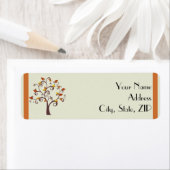 Whimsical Herfst Tree Retouradres Etiket (Insitu)
