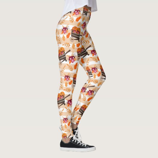 Whimsical Herfst Wheelbarrows Leggings (Rechts)