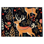 Whimsical Herten Gift Bag - Groot Cadeauzakje (Voorkant)