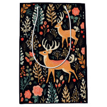 Whimsical Herten Gift Bag - Medium