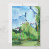 Whimsical hertenmoederdag feestdagenkaart (Achterkant)