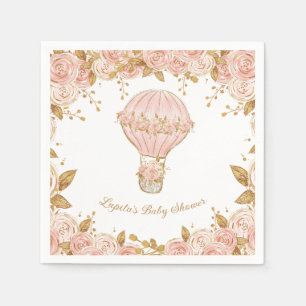 Whimsical Hete Luchtballon Meisje Baby shower Servet