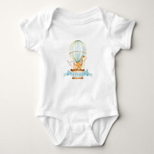 Whimsical Hete Luchtballon Schattige Baby Dieren J Romper
