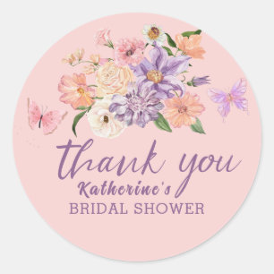 Whimsical hij geeft me vlinders bruiloft Feest Ronde Sticker