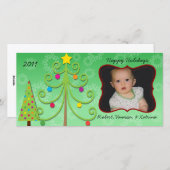 Whimsical Holiday Gepersonaliseerd fotokaart Feestdagenkaart (Voorkant / Achterkant)